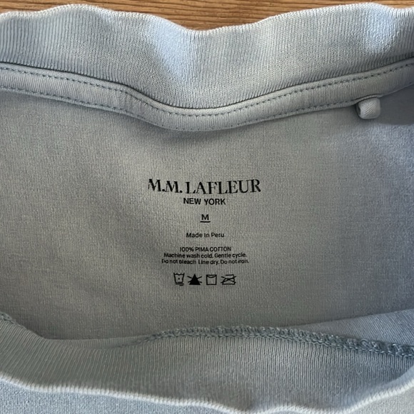 MM Lafleur Alina Cotton T-shirt in Sky Blue, size M - Picture 2 of 4
